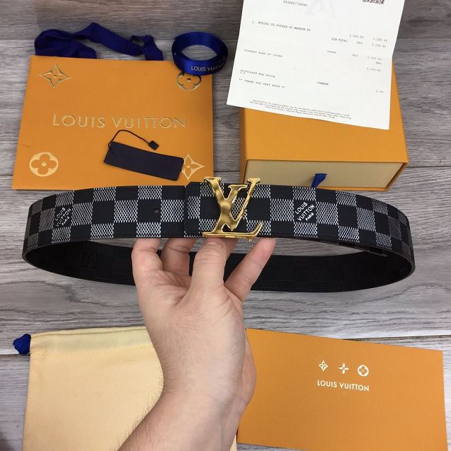 Louis vuitton damier canvas initiales 40 MM belt M9808S