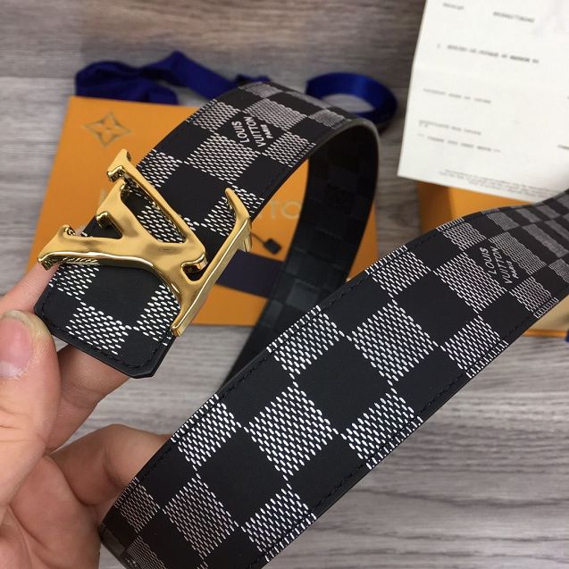 Louis vuitton damier canvas initiales 40 MM belt M9808S