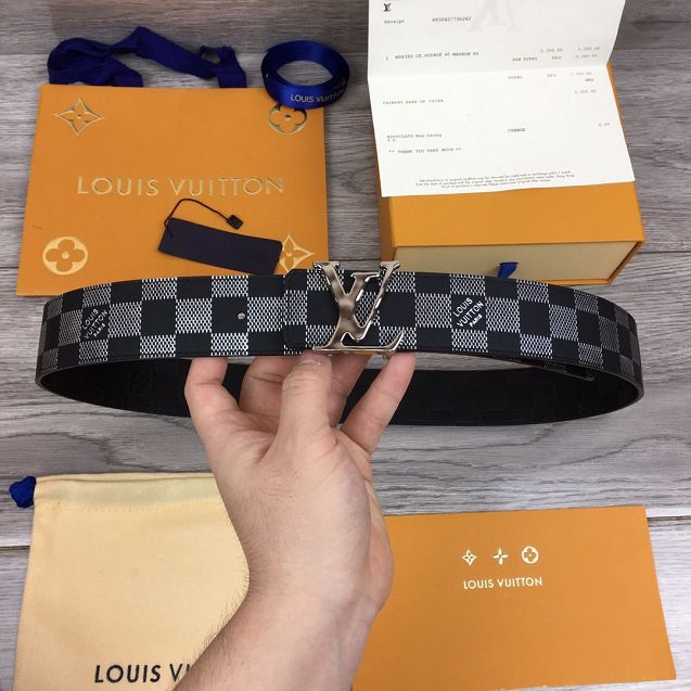 Louis vuitton damier canvas initiales 40 MM belt M9808S