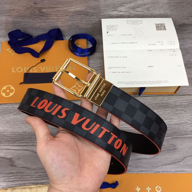 Louis vuitton damier print 40mm belt M0214V