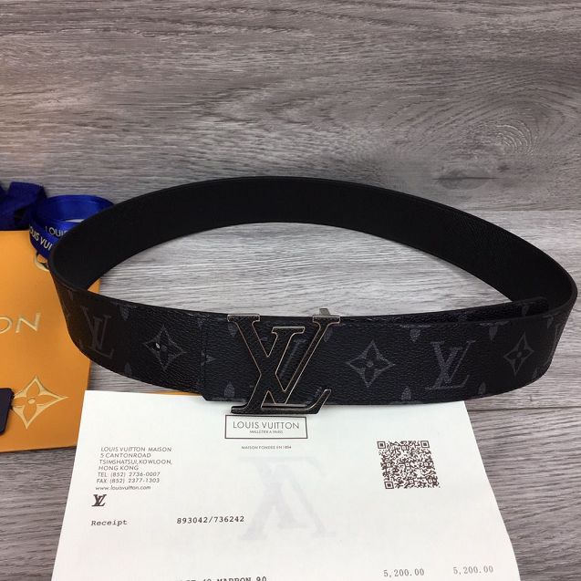 Louis vuitton monogram eclipse Initiales 40MM belt M0159Q