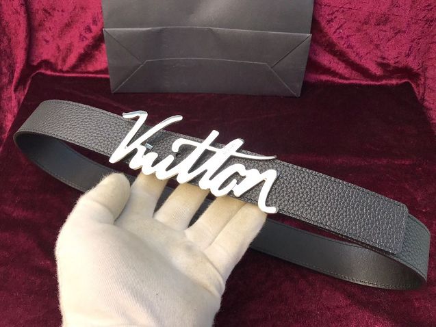 Louis vuitton original calfskin 40mm belt M0174 black