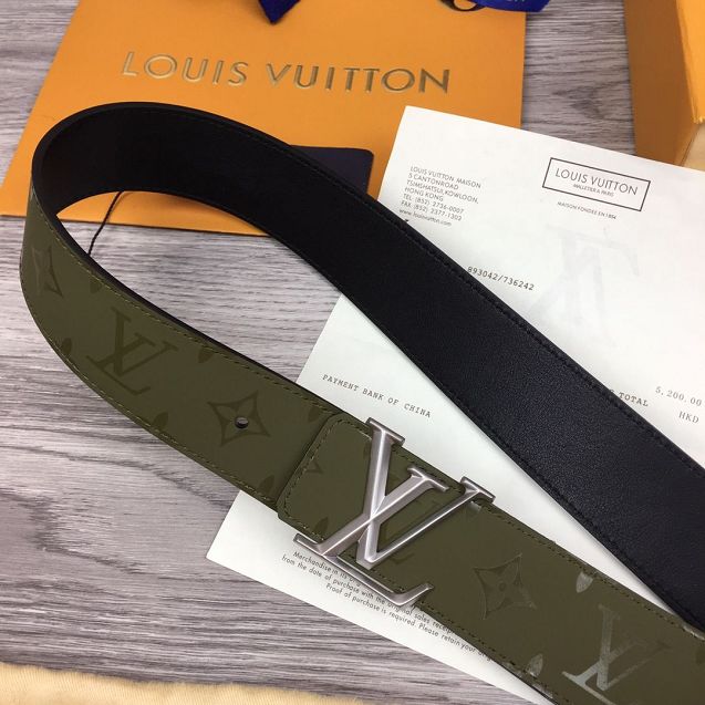 Louis vuitton original calfskin 40mm belt M0175 khaki