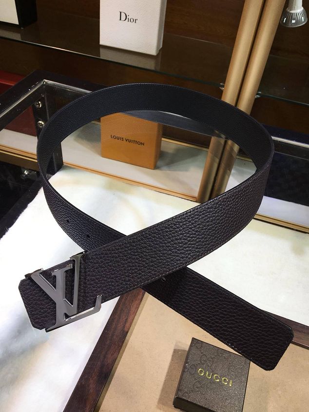 Louis vuitton original calfskin prism 40mm belt M0166 brown