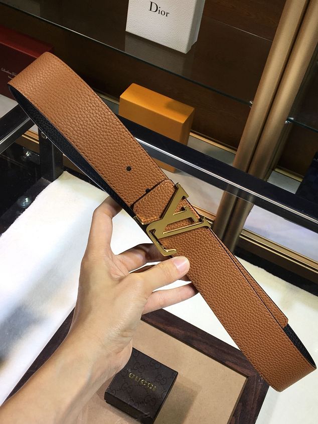 Louis vuitton original calfskin prism 40mm belt M0166 coffee