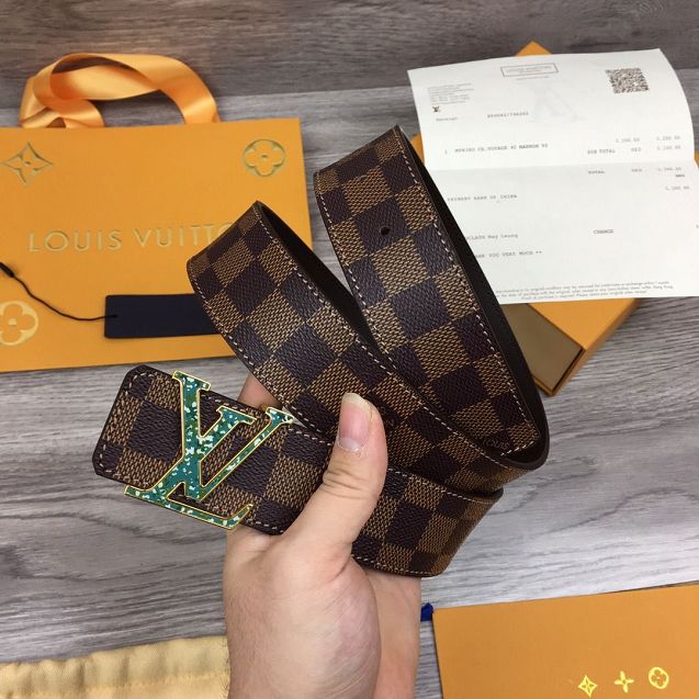 Louis vuitton original damier ebene 40mm belt M0169