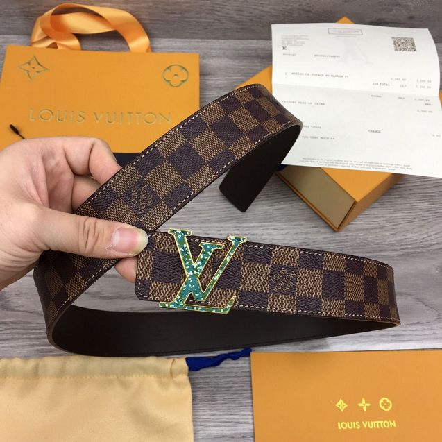 Louis vuitton original damier ebene 40mm belt M0169