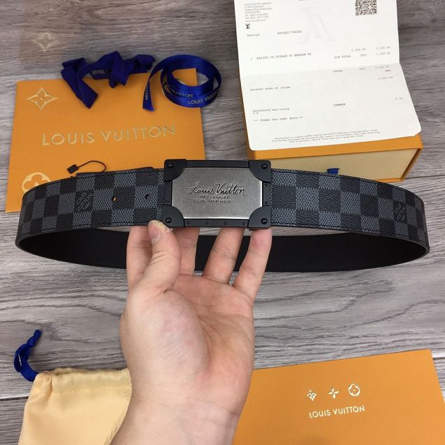 Louis vuitton original damier graphite 40mm belt M0180