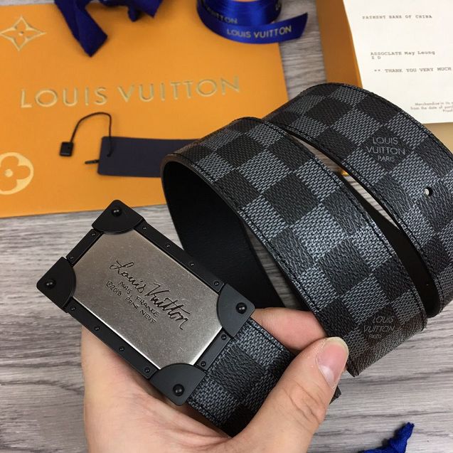 Louis vuitton original damier graphite 40mm belt M0180