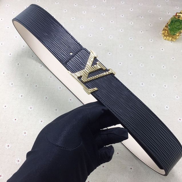 Louis vuitton original epi leather 40mm belt M0194 black