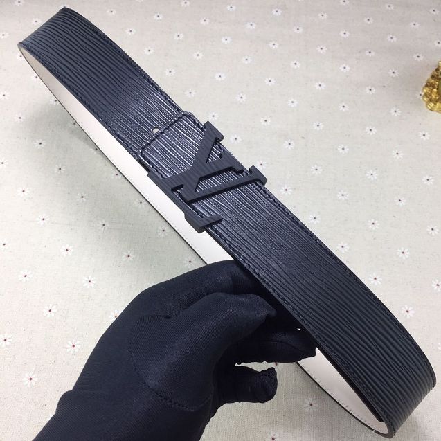 Louis vuitton original epi leather 40mm belt M0194 black