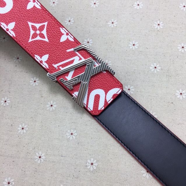 Louis vuitton original monogram 40mm belt M0192 red