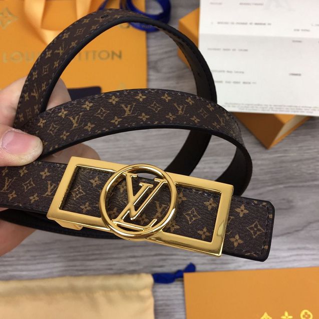 Louis vuitton original monogram canvas 25mm belt M0173