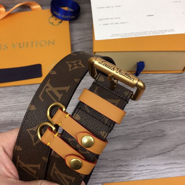 Louis vuitton original monogram canvas 35mm belt M0170