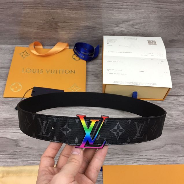 Louis vuitton original monogram graphite 40mm belt M0172