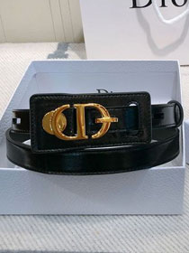 Dior original aged calfskin 20mm belt DR0011 black