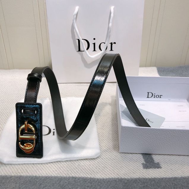 Dior original aged calfskin 20mm belt DR0011 black