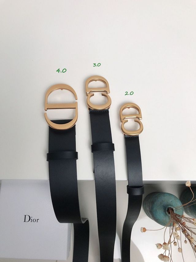 Dior original calfskin 20-40mm belt DR0007 black