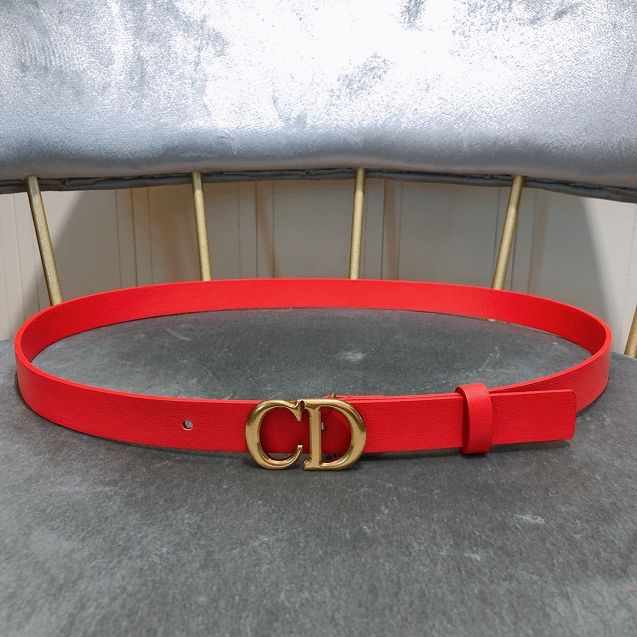 Dior original calfskin 20mm belt DR0009 red