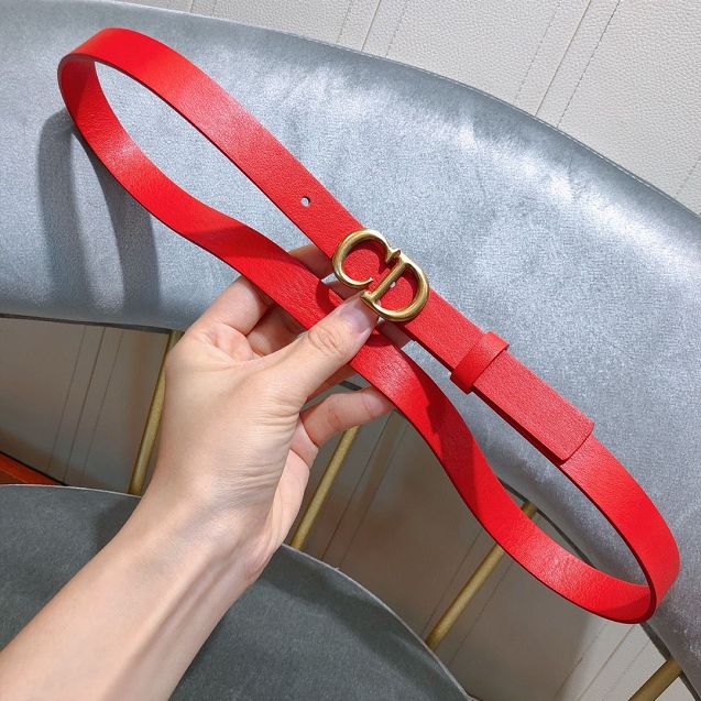 Dior original calfskin 20mm belt DR0009 red