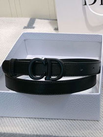 Dior original calfskin 20mm belt DR0010 black