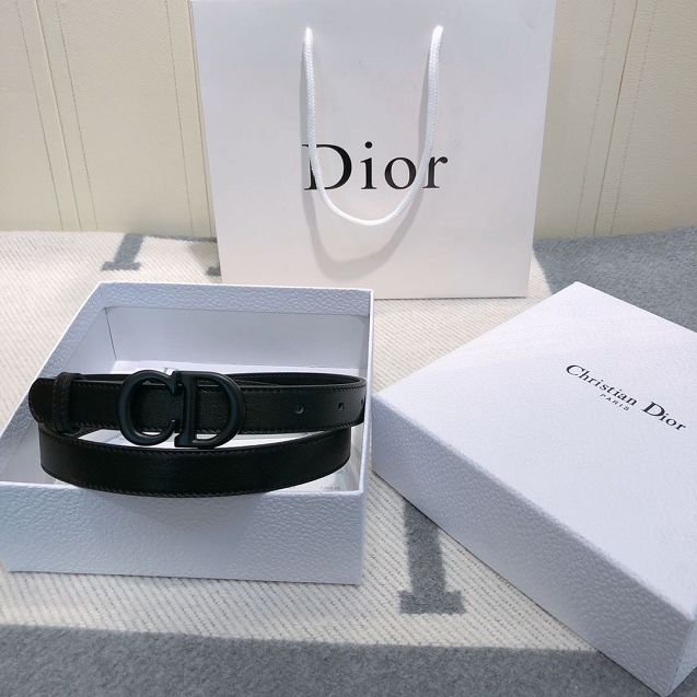 Dior original calfskin 20mm belt DR0010 black