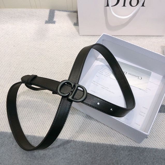 Dior original calfskin 20mm belt DR0010 black