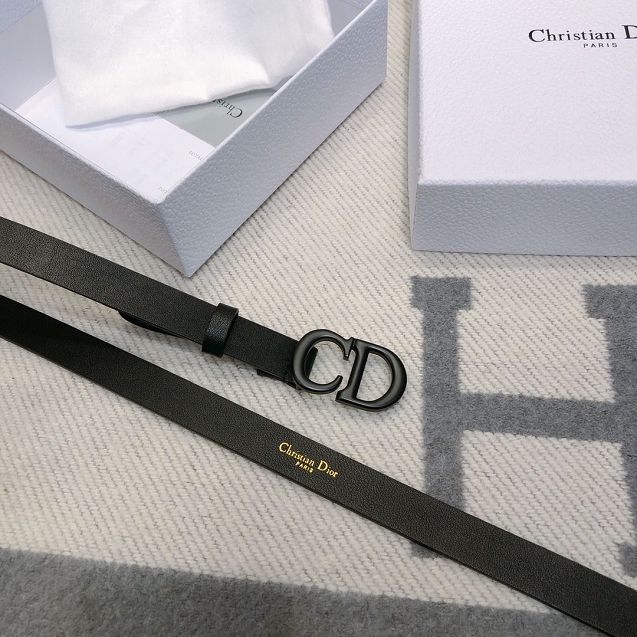 Dior original calfskin 20mm belt DR0010 black