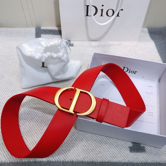 Dior original calfskin 30mm belt DR0006 red