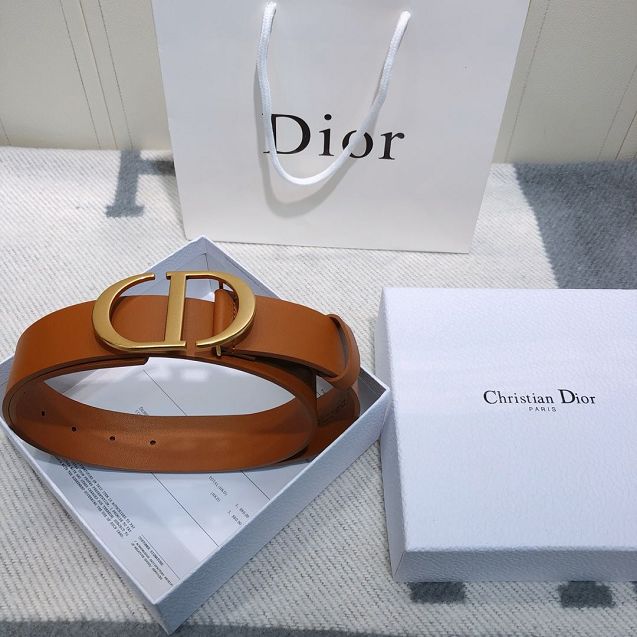 Dior original calfskin 30mm belt DR0006 red