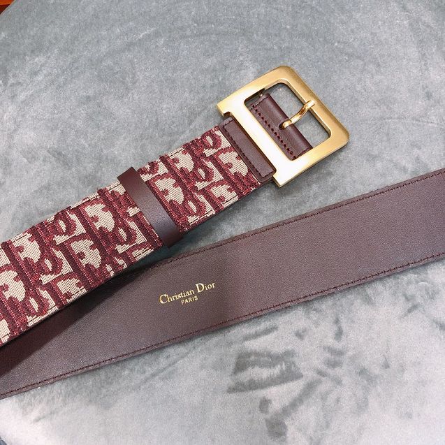 Dior original canvas 35mm belt DR0010 bordeaux