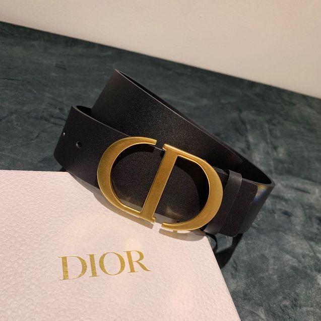 Dior original calfskin 40mm belt DR0008 black	