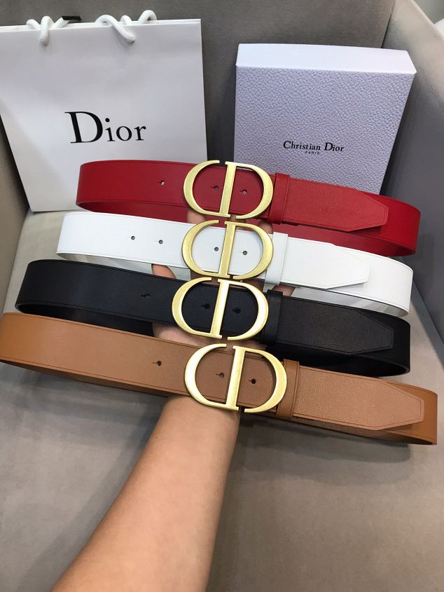 Dior original calfskin 40mm belt DR0008 black	