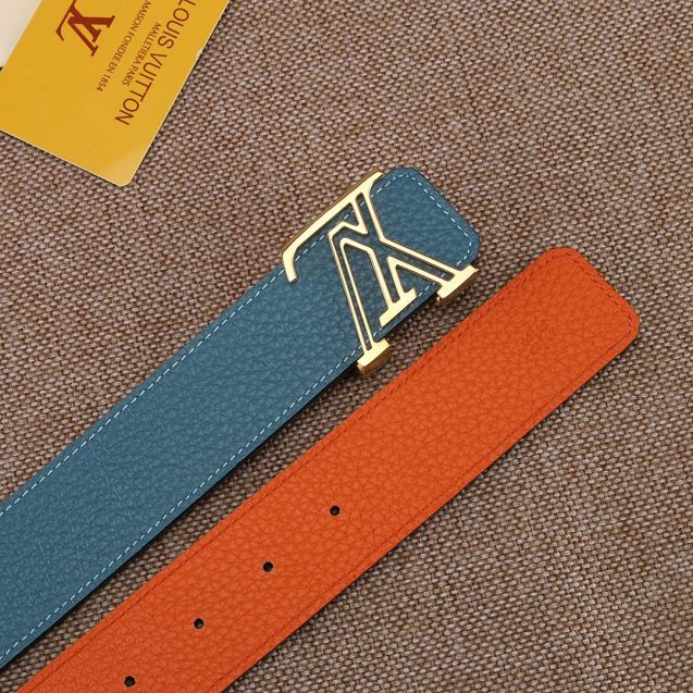 Louis vuitton original calfskin 40mm belt M0197 blue