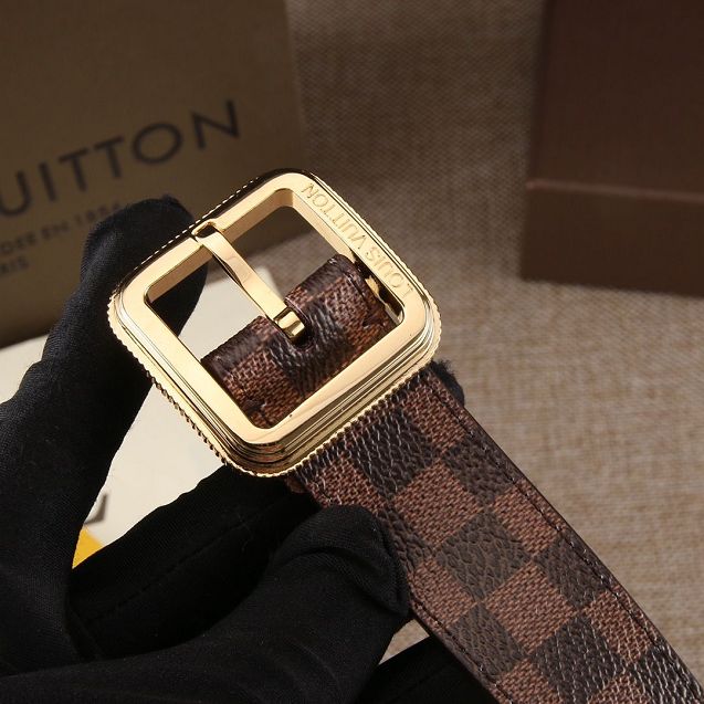 Louis vuitton original damier ebene 35mm belt M0206