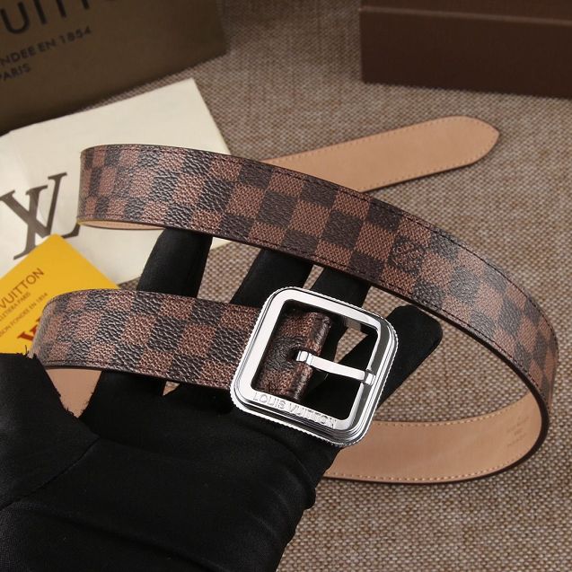 Louis vuitton original damier ebene 35mm belt M0206