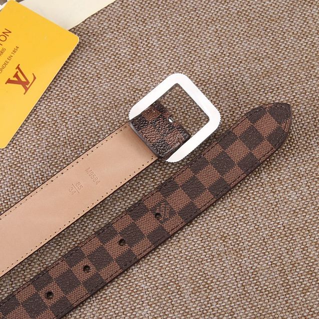 Louis vuitton original damier ebene 35mm belt M0206