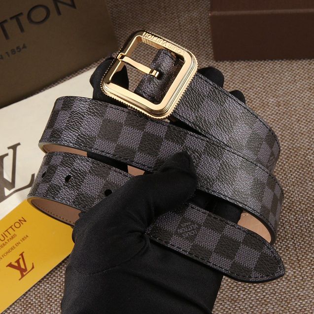 Louis vuitton original damier graphite 35mm belt M0209