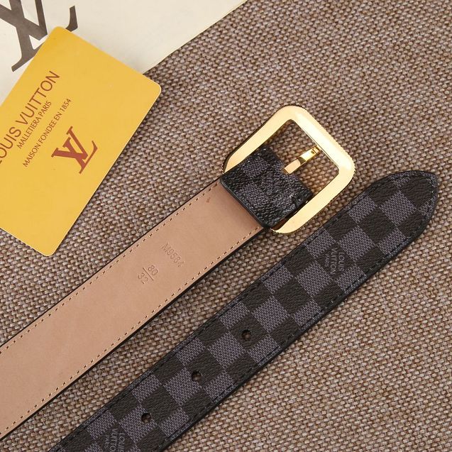 Louis vuitton original damier graphite 35mm belt M0209