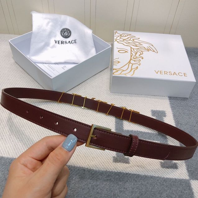 Vercase original calfskin 25mm belt VS0008 bordeaux