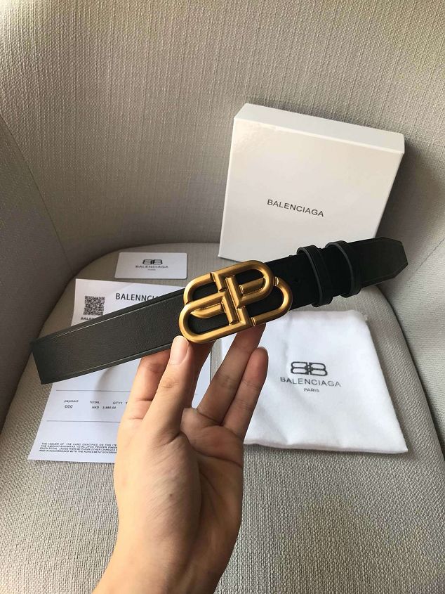 Balenciaga original calfskin 25mm belt B0001