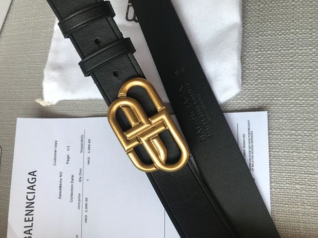 Balenciaga original calfskin 25mm belt B0001