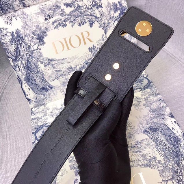 Dior original aged lambskin 45mm belt DR0012 black