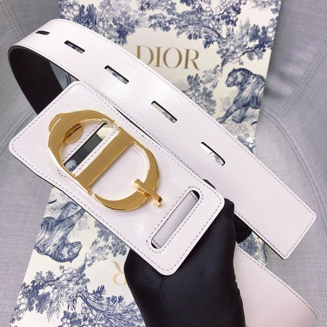 Dior original aged lambskin 45mm belt DR0012 white