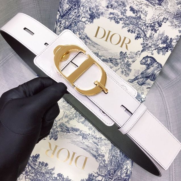 Dior original aged lambskin 45mm belt DR0012 white