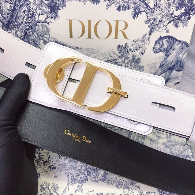 Dior original aged lambskin 45mm belt DR0012 white