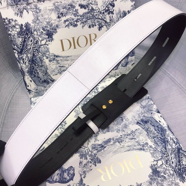 Dior original aged lambskin 45mm belt DR0012 white