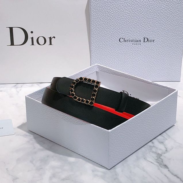 Dior original calfskin 25mm belt DR0015 