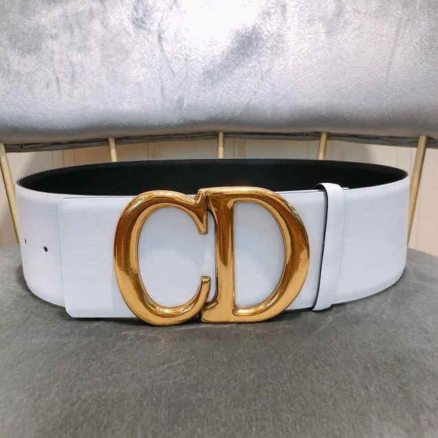 Dior original calfskin 70mm belt DR0015 white