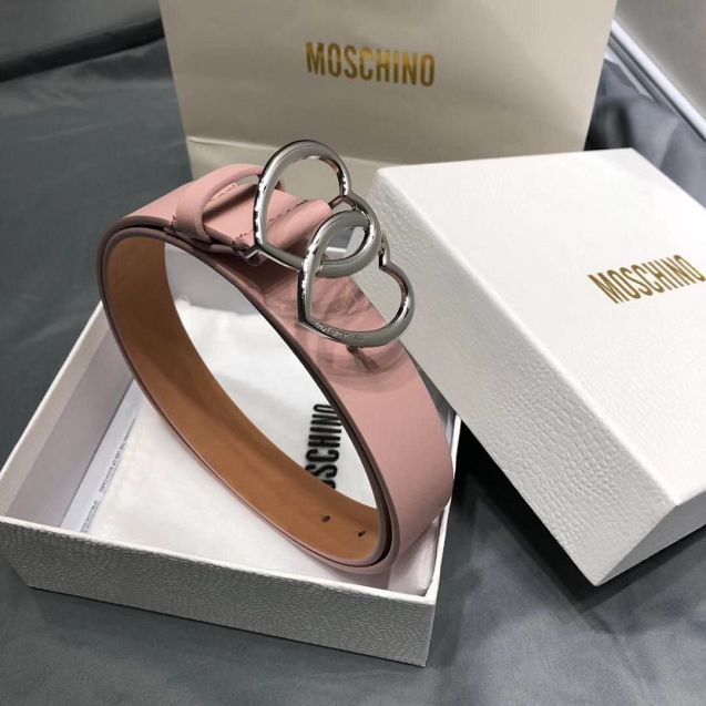 Moschino original calfskin 30mm belt black MS0002 